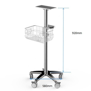 Hospital  Medical  fixed height  trolley Mobile Portable Ultrasound Scanner  Medical Cart With Wheels